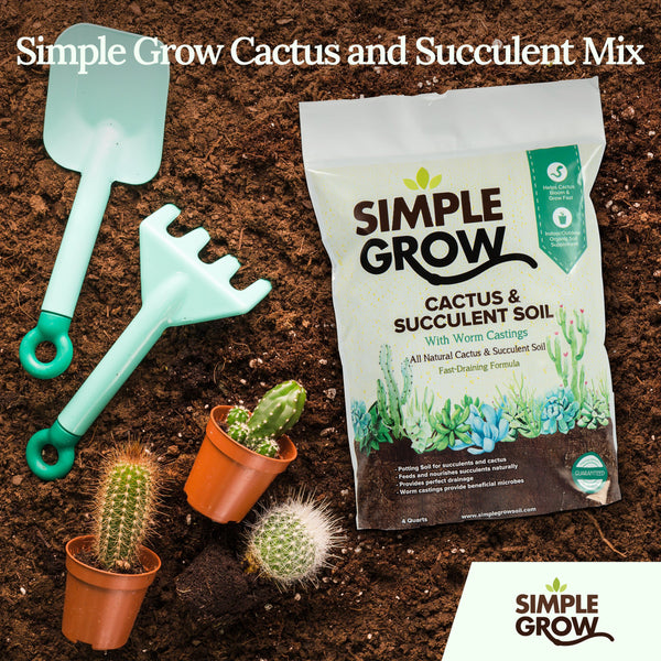 Simple Grow Cactus & Succulent Soil - 4 Quarts